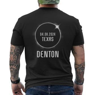 Totality 04 08 24 Total Solar Eclipse 2024 Denton Texas Men's T-shirt Back Print - Monsterry CA