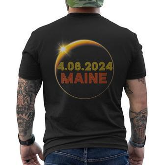 Totality 04 08 24 Total Solar Eclipse 2024 Maine Party Men's T-shirt Back Print - Monsterry DE