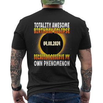Totality Awesome Birthday Eclipse Total Solar Eclipse Bday Men's T-shirt Back Print - Seseable