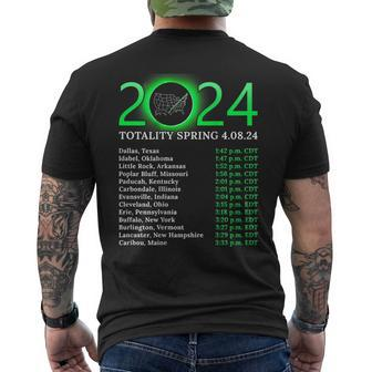 Totality Path 2024 American Total Eclipse Map On Back Men's T-shirt Back Print - Monsterry CA