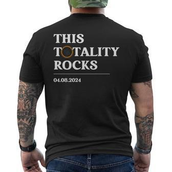 This Totality Rocks America Total Solar Eclipse April 8 2024 Men's T-shirt Back Print - Monsterry UK