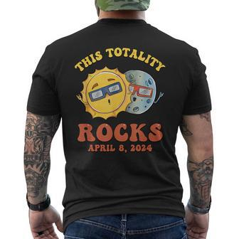 This Totality Rocks Solar Eclipse Pun April 8 2024 Men's T-shirt Back Print | Mazezy