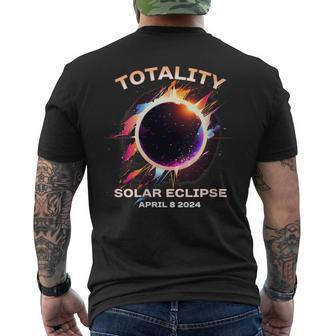 Totality Solar Eclipse April 8 2024 Event Souvenir Graphic Men's T-shirt Back Print - Thegiftio UK