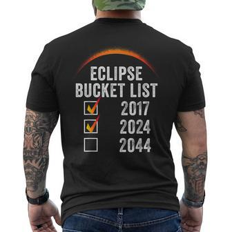 Totality Spring 40824 Solar Eclipse 2024 Bucket List Men's T-shirt Back Print - Seseable