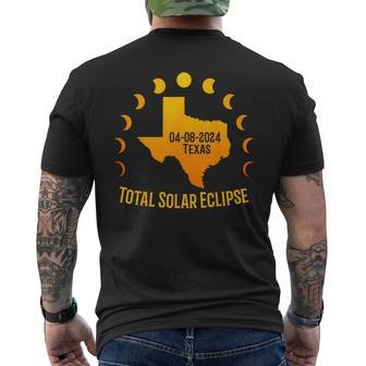 Totality Texas Solar Eclipse 2024 America Total Eclipse Men's T-shirt Back Print - Monsterry
