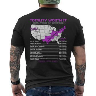 Totality Worth It Solar Eclipse Tour Of America 04082024 Men's T-shirt Back Print - Monsterry DE