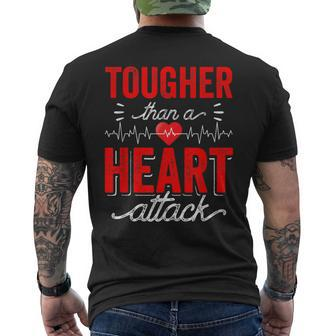 Tougher Than A Heart Attack Survivor Bypass Cardiac Men's T-shirt Back Print - Monsterry