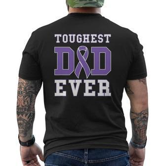 Toughest Dad Ever Hodgkin Lymphoma Father's Day Mens Back Print T-shirt | Mazezy