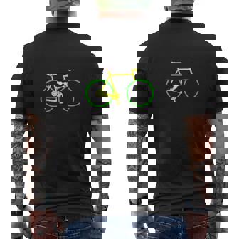 Tour De France Eiffel Tower Mens Back Print T-shirt - Thegiftio