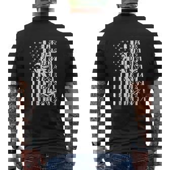 Tower Climber American Flag Cell Tower Towers Worker Mens Back Print T-shirt - Thegiftio