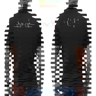 Traders Heart Beat Diseño Para Comerciantes O Inversionistas Camiseta Hombre Estampado Espalda - Regaloses
