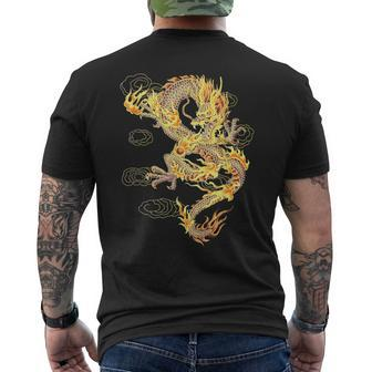 Traditional Chinese Dragon Symbol Of Power And Strength Men's T-shirt Back Print - Thegiftio UK