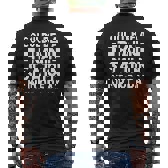Could Be A Train Station Kind Of Day Train Station Kinda Day Mens Back Print T-shirt - Thegiftio