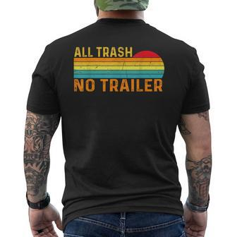 All Trash No Trailer Retro Vintage Saying Men's T-shirt Back Print - Monsterry