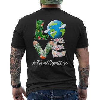 Travel Agent Love World Earth Day Save The Planet Men's T-shirt Back Print - Monsterry