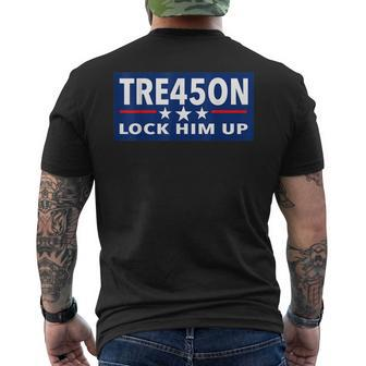 Tre45on Anti Trump Lock Him Up In Prison Mens Back Print T-shirt - Thegiftio UK