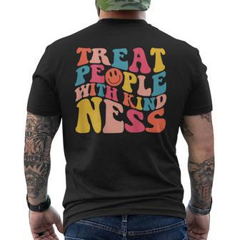 Treat People With Kindness Trendy Preppy Words On Back Men's T-shirt Back Print - Thegiftio UK