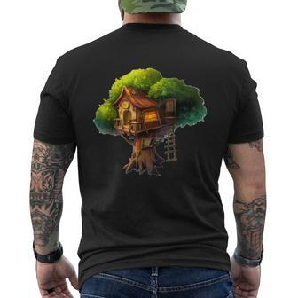 Tree House Men's T-shirt Back Print - Thegiftio