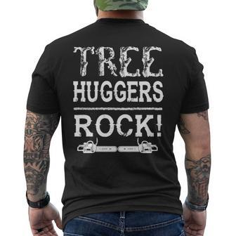 Tree Huggers Logger Men's T-shirt Back Print | Mazezy