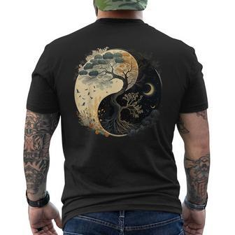Tree Of Life Yin Yang Men's T-shirt Back Print - Monsterry DE
