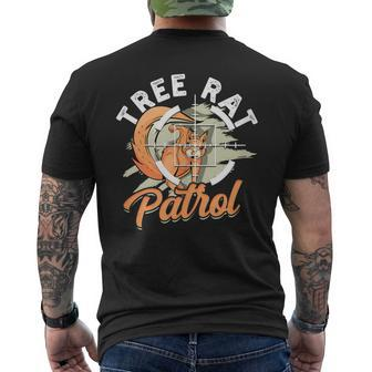 Tree Rat Patrol Squirrel Wild Animal And Nuts Men's T-shirt Back Print - Monsterry