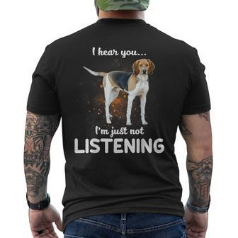 Treeing Walker Coonhound I Hear You Not Listening Men's T-shirt Back Print - Monsterry UK