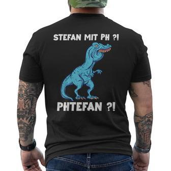 Trex Meme Dinosaur With Overbite Stefan With Ph Stephan S T-Shirt mit Rückendruck - Seseable