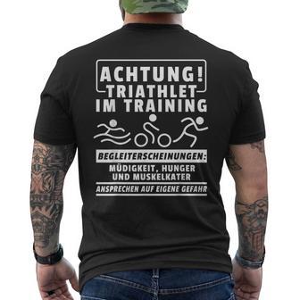 Triathlon I For Triathletes Triathletes T-Shirt mit Rückendruck - Seseable