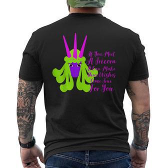 A Tricorn Can Make Three Wishes Come True For You No Unicorn Men's T-shirt Back Print - Monsterry