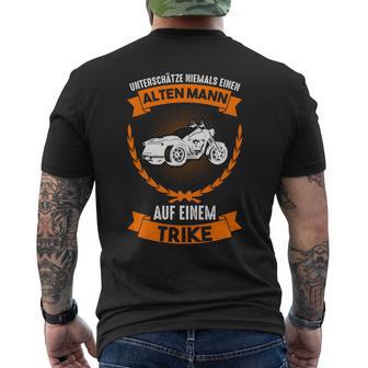 Trike Motorcycle Grandpa Dad Motorcycle Rider Biker T-Shirt mit Rückendruck - Geschenkecke