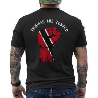 Trinidad And Tobago Hand Fist Tobagonian Pride Roots Men's T-shirt Back Print - Monsterry CA