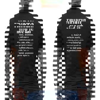 Trinidadian Mixed With Trinidad And Tobago Mens Back Print T-shirt - Thegiftio
