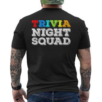 Trivia Night Squad Quiz Game Enthusiast Men's T-shirt Back Print - Monsterry