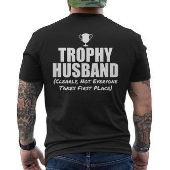 Trophy Husband Not Everyone Takes First Place Mens Back Print T-shirt - Thegiftio UK
