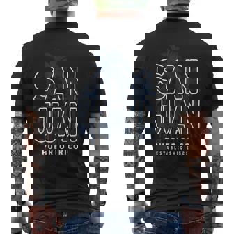Tropical Palms San Juan San Juan Puerto Rico Men's T-shirt Back Print - Thegiftio