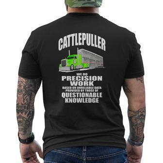 Truck Driver Bull Hauler Cattlepuller Mens Back Print T-shirt - Thegiftio UK