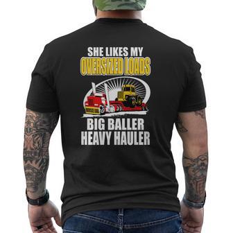 Truck Driver Lowboy Oversized Loads Tshirts Mens Back Print T-shirt - Thegiftio UK