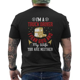 I Am A Truck Driver Mens Back Print T-shirt | Mazezy CA