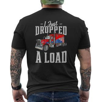 Truck Driver Says I Just Dropped A Load Present For Trucker Mens Back Print T-shirt | Mazezy