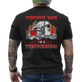 Truck Driver Trust Me I'm A Trucker Men's T-shirt Back Print | Mazezy