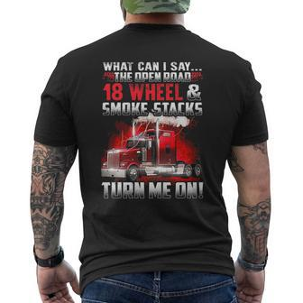 Truck Driver Turn Me On Mens Back Print T-shirt | Mazezy