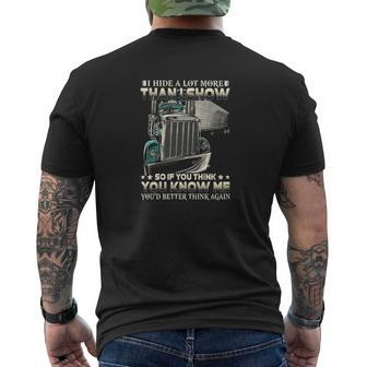 Truck Drivers You Know Me Classic Mens Back Print T-shirt | Mazezy