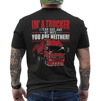 Trucker Trucker Accessories For Truck Driver Motor Lover Trucker_ V5 Mens Back Print T-shirt - Thegiftio UK