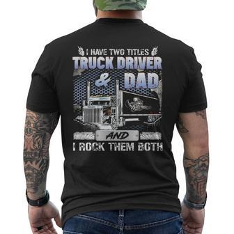 Trucker Truck Transportation Men's T-shirt Back Print | Mazezy