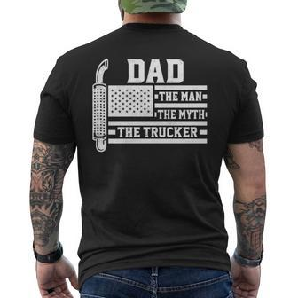Trucker Truck Transportation Polo Men's T-shirt Back Print | Mazezy