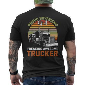 Trucker Trucking Truck Driver Boyfriend Mens Back Print T-shirt - Thegiftio UK