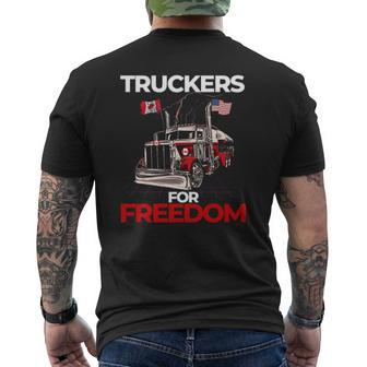 Truckers For Freedom Freedom Convoy 2022 Mens Back Print T-shirt | Mazezy