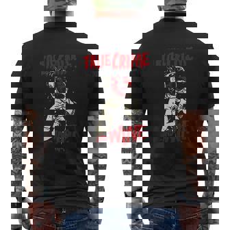 True Crime And Wine For True Crime Addicts Mens Back Print T-shirt - Thegiftio