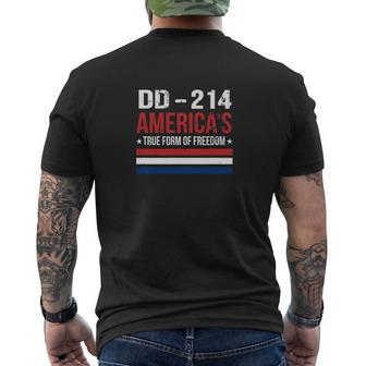 True Form Of Freedom Dd 214 Veteran Mens Back Print T-shirt | Mazezy AU