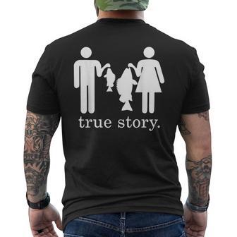 True Story Fishing Couple Joke Apparel Men's T-shirt Back Print - Monsterry UK